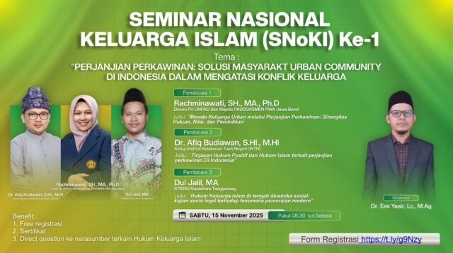 Seminar Nasional Keluarga Islam Bahas Solusi Perjanjian Perkawinan untuk Masyarakat Urban
